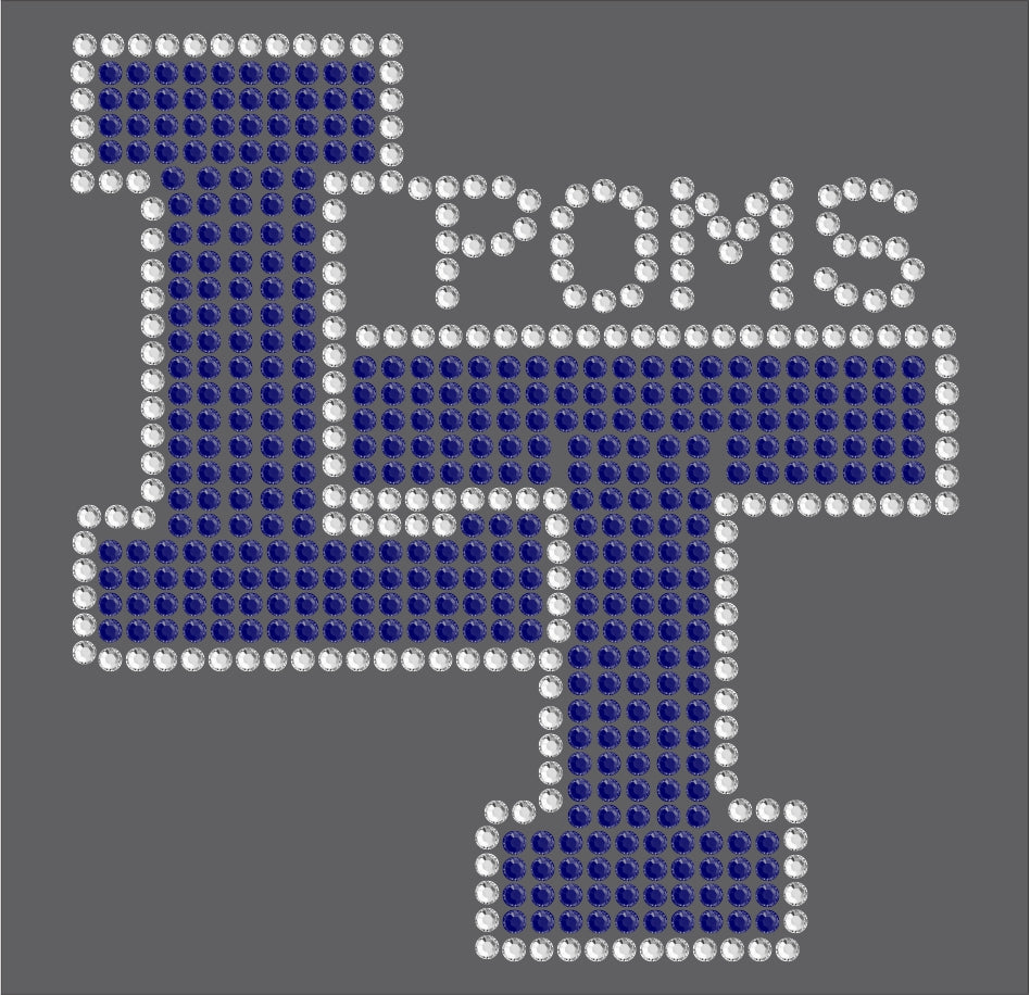 Legend Poms Rhinestone Decal #2