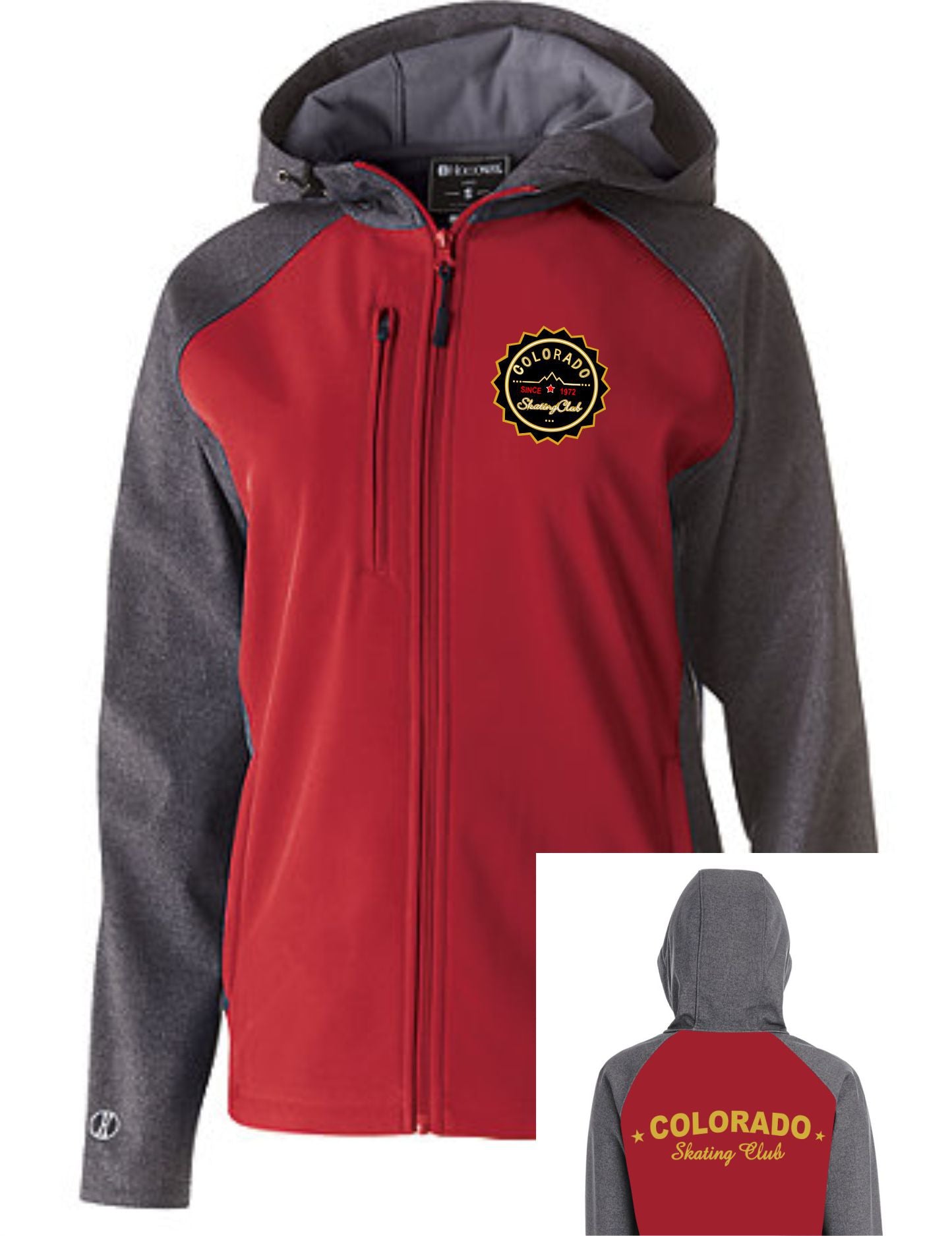 Colorado Skating Club Ladies Soft Shell Jacket - Monograms by K & K