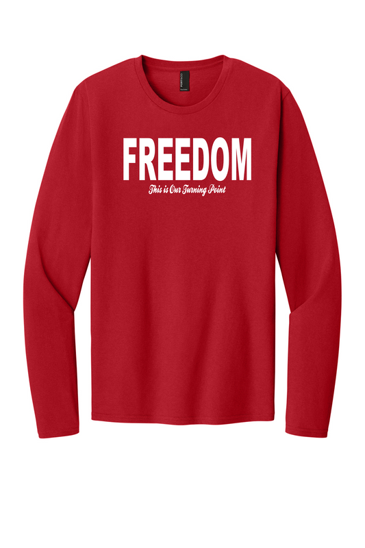 Freedom Shirt in Honor of Charlie Kirk long sleeved white words