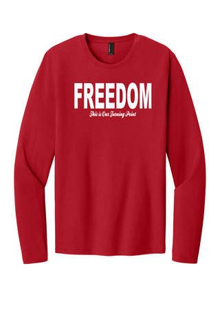 Freedom Shirt in Honor of Charlie Kirk long sleeved white words