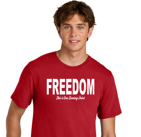 Freedom Shirt in Honor of Charlie Kirk white logo