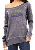 Planet Cheer Ladies' Bleeding Wide-Neck Fleece Sweatshirt - Monograms by K & K