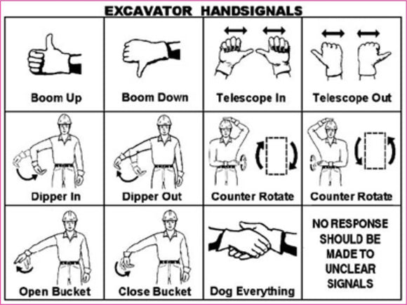 Excavator Hand Signals - Monograms by K & K