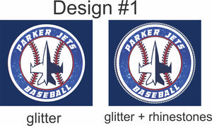 Parker Jets Hoodie-Glitter & Rhinestone Designs - Monograms by K & K