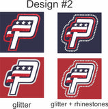 Parker Jets Moisture-Wicking Tee-Glitter & Rhinestone Designs - Monograms by K & K