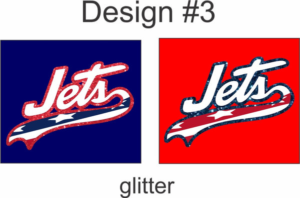 Parker Jets Ladies Pullover-Glitter & Rhinestone Designs - Monograms by K & K