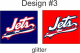 Parker Jets Moisture-Wicking Tee-Glitter & Rhinestone Designs - Monograms by K & K