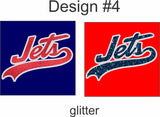 Parker Jets Moisture-Wicking Tee-Glitter & Rhinestone Designs - Monograms by K & K