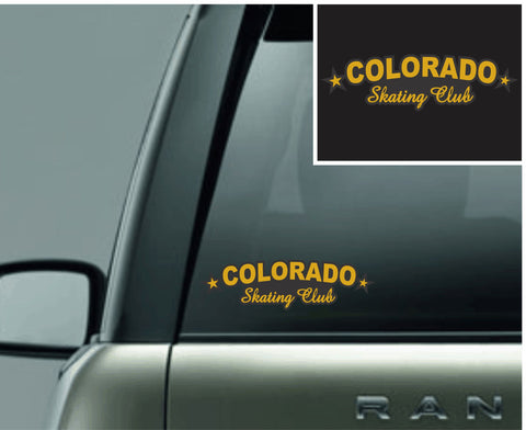 Colorado Skating Club Long Logo Car Decal - Monograms by K & K