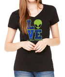 Planet Cheer Ladies' Love Short-Sleeve V-Neck - Monograms by K & K