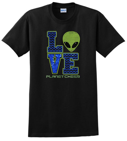 Planet Cheer Adult Love  Short-Sleeve T-Shirt - Monograms by K & K