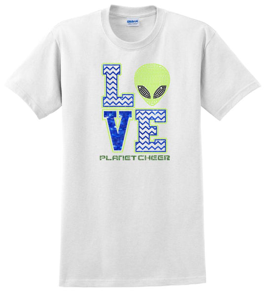 Planet Cheer Adult Love  Short-Sleeve T-Shirt - Monograms by K & K