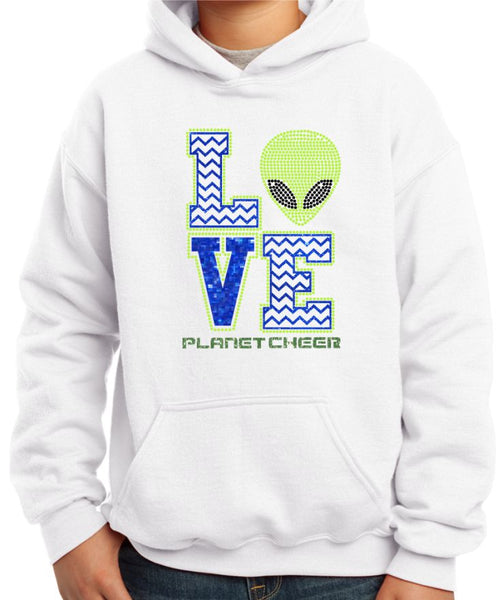 Planet Cheer Youth Love Hoodie - Monograms by K & K