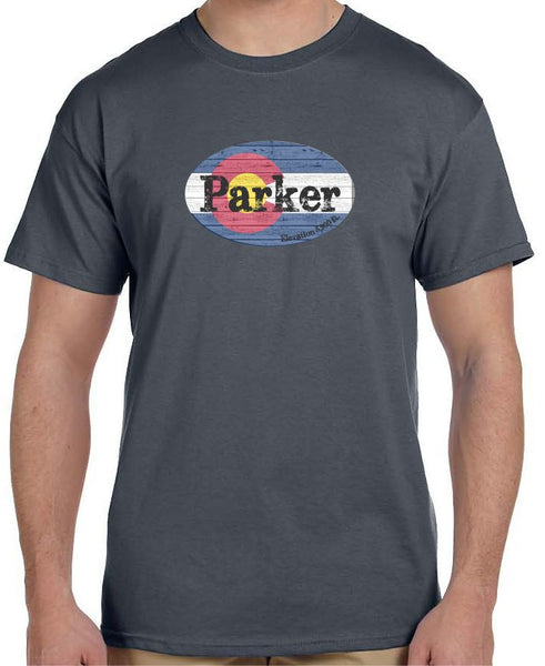 Parker, Colorado Flag Short-Sleeve T-Shirt - Monograms by K & K