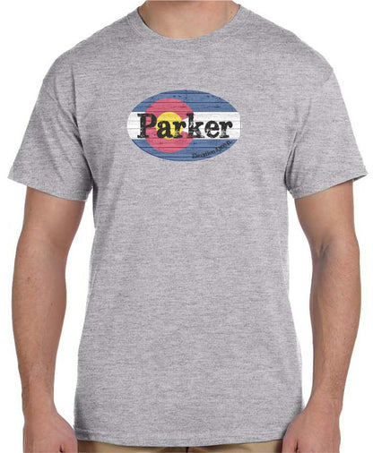 Parker, Colorado Flag Short-Sleeve T-Shirt - Monograms by K & K