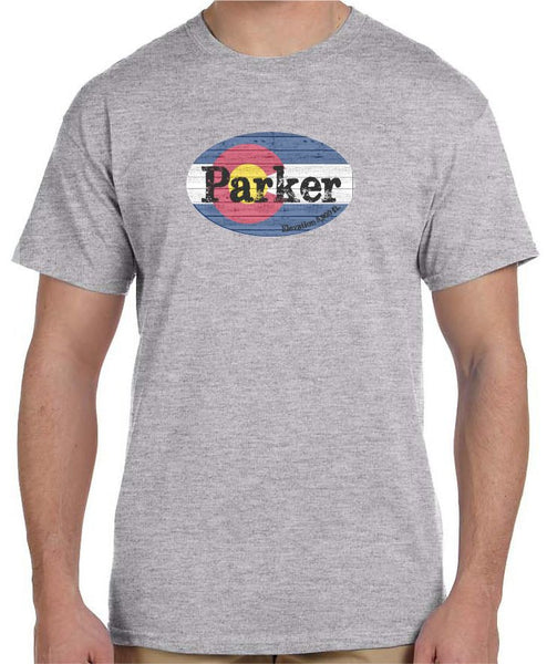 Parker, Colorado Flag Short-Sleeve T-Shirt - Monograms by K & K