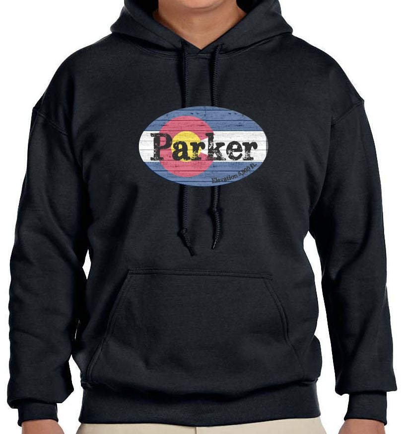 Parker, Colorado Flag Sweatshirt - Monograms by K & K