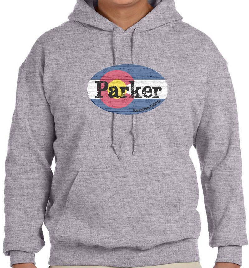 Parker, Colorado Flag Sweatshirt - Monograms by K & K