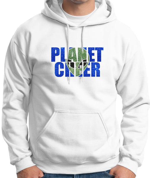 Planet Cheer Hoodie Adult Alien Head - Monograms by K & K