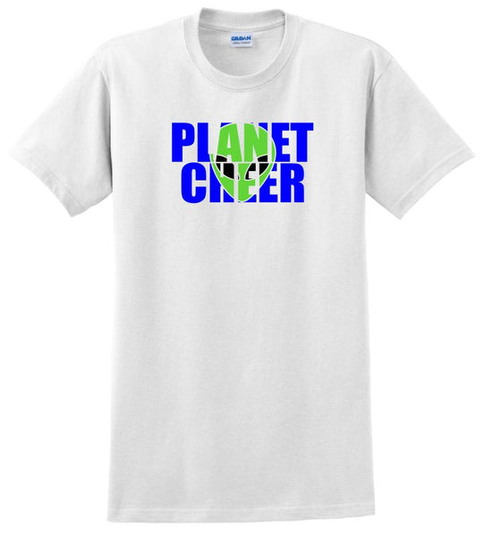 Planet Cheer Short-Sleeve T-Shirt Adult Alien Head - Monograms by K & K