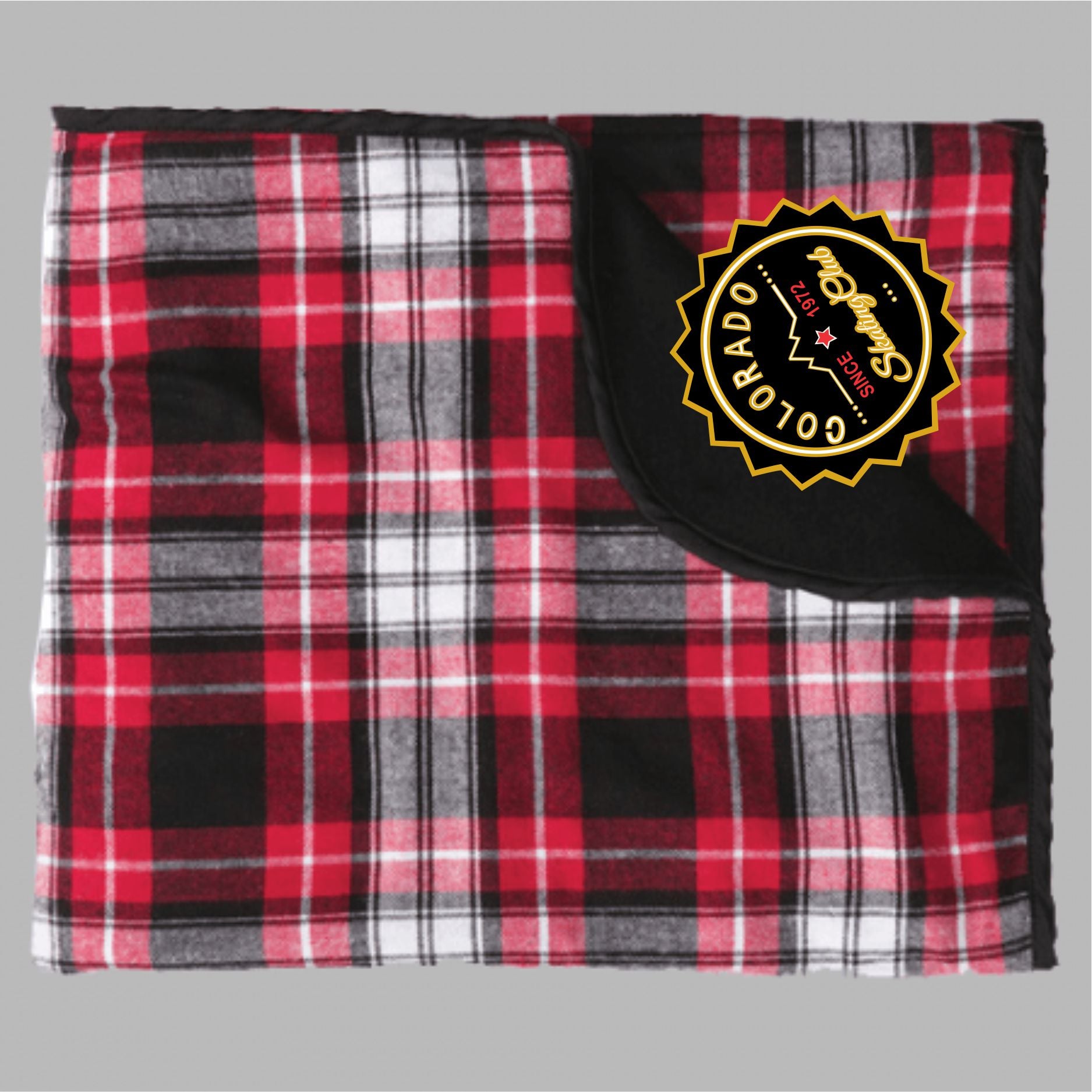 Colorado Skating Club Flannel Blanket - Monograms by K & K