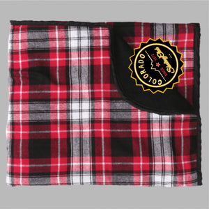 Colorado Skating Club Flannel Blanket - Monograms by K & K