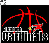 Elizabeth Basketball Ladies' Hoodie - Monograms by K & K