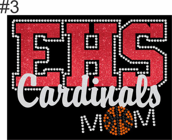 Elizabeth Basketball Ladies V-Neck - Monograms by K & K