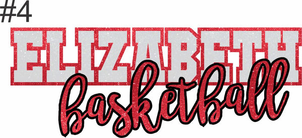 Elizabeth Basketball Hoodie - Monograms by K & K