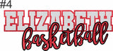 Elizabeth Basketball Ladies Pullover - Monograms by K & K