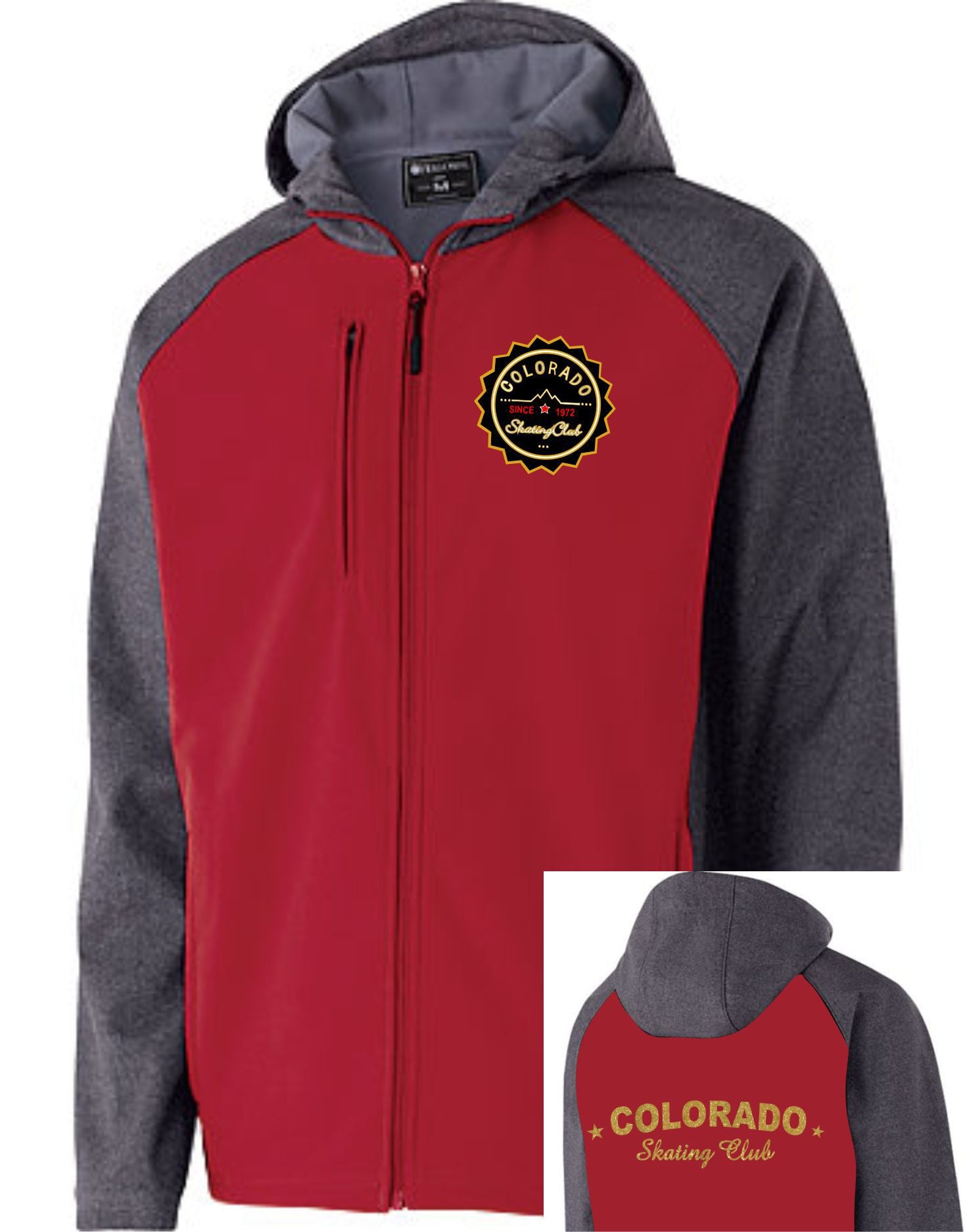 Colorado Skating Club Adult  Soft Shell Jacket - Monograms by K & K