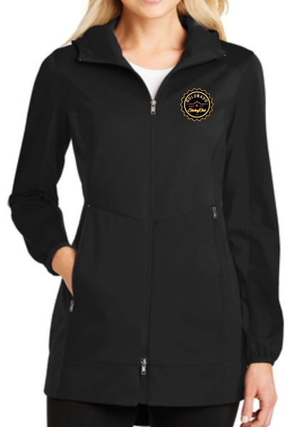 Colorado Skating Club Ladies Active Hooded Soft Shell Jacket - Monograms by K & K