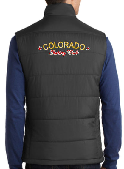 Colorado Skating Club Adult Puffy Vest - Monograms by K & K