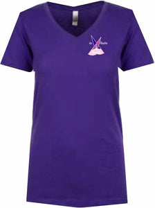 Ice Theatre of the Rockies Ladies' V-Neck T-Shirt - Monograms by K & K